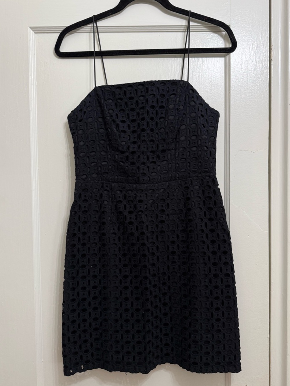 Banana Republic Black Eyelet Spaghetti Strap Dress - Women’s Petite 6
